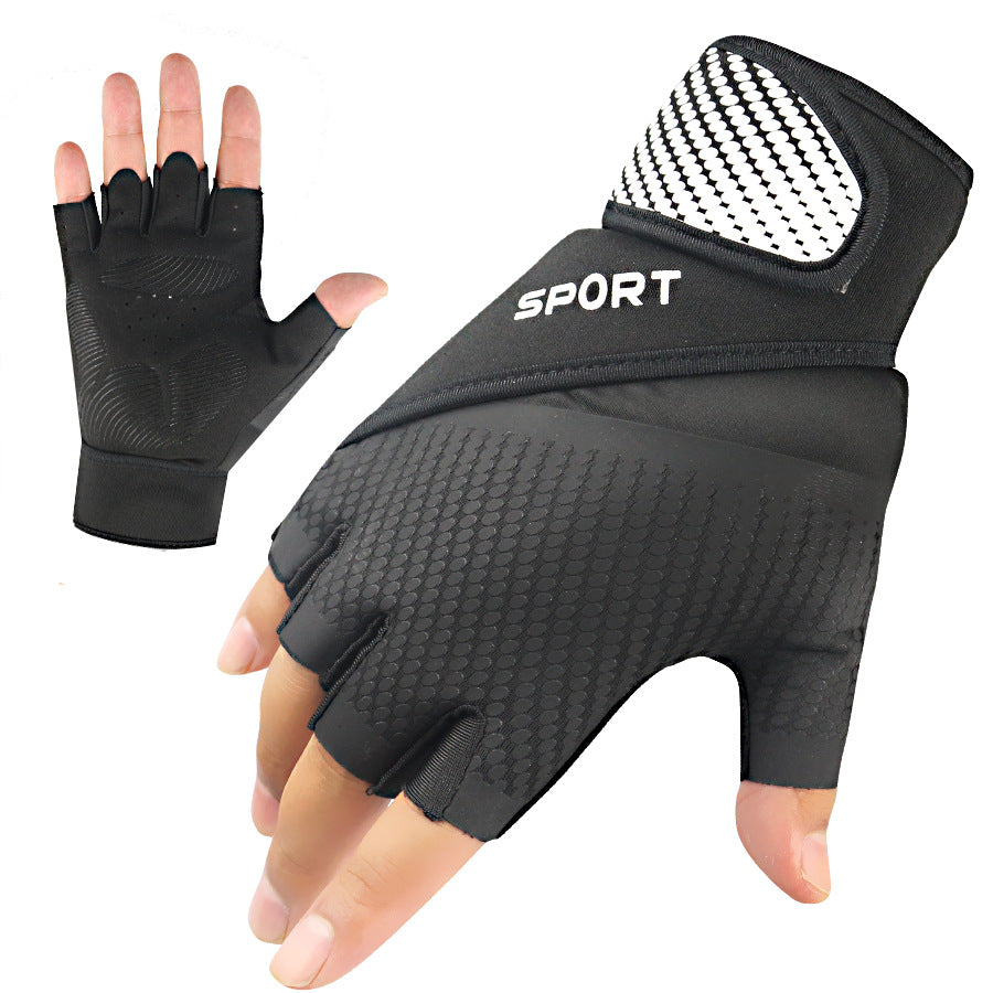 Half-Finger Fitness Gloves Anti-Slip Workout Gloves