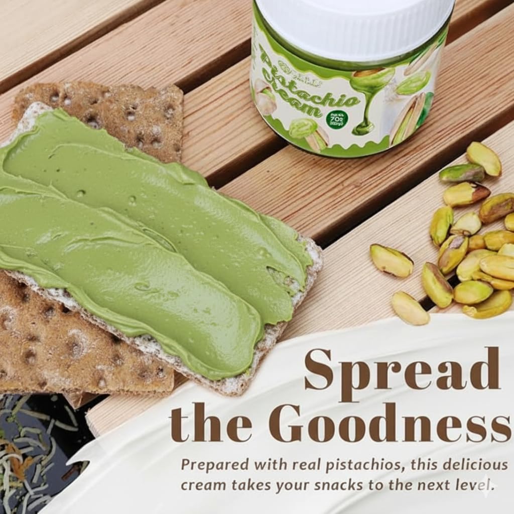 Ceres Gourmet Pistachio Cream Spread – 30% Real Pistacchio Butter, Premium Crema de Pistacho, Glass Jar, Smooth Gluten-Free Pistachio for Desserts & Breakfast, 7 oz
