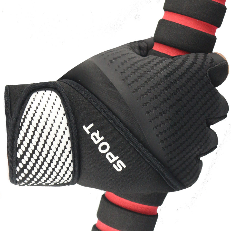 Half-Finger Fitness Gloves Anti-Slip Workout Gloves